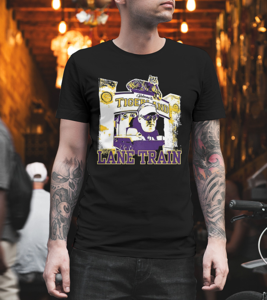 LSU Vs Ole Miss Tigerland Lane Train Entrance Matchup T-Shirt