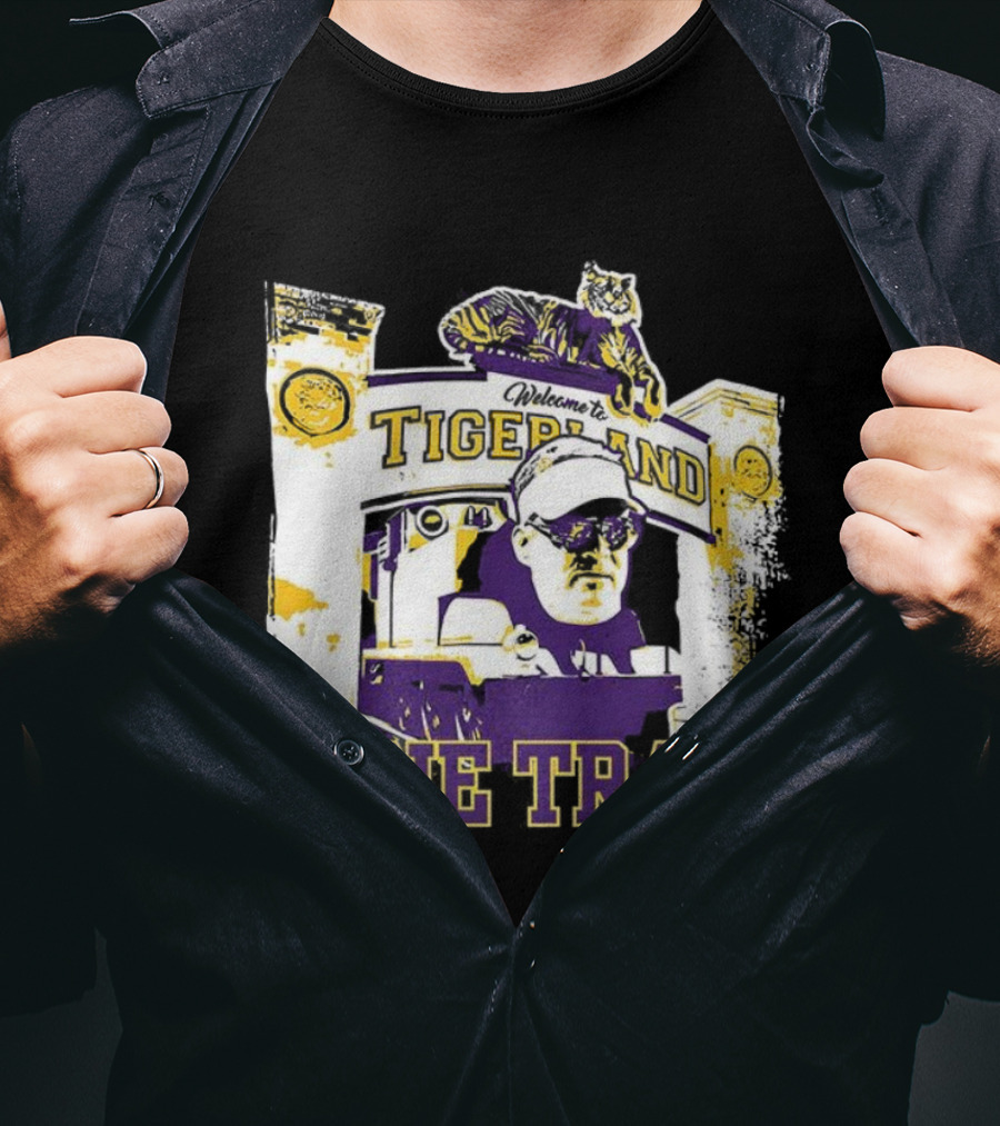 LSU Vs Ole Miss Tigerland Lane Train Entrance Matchup T-Shirt