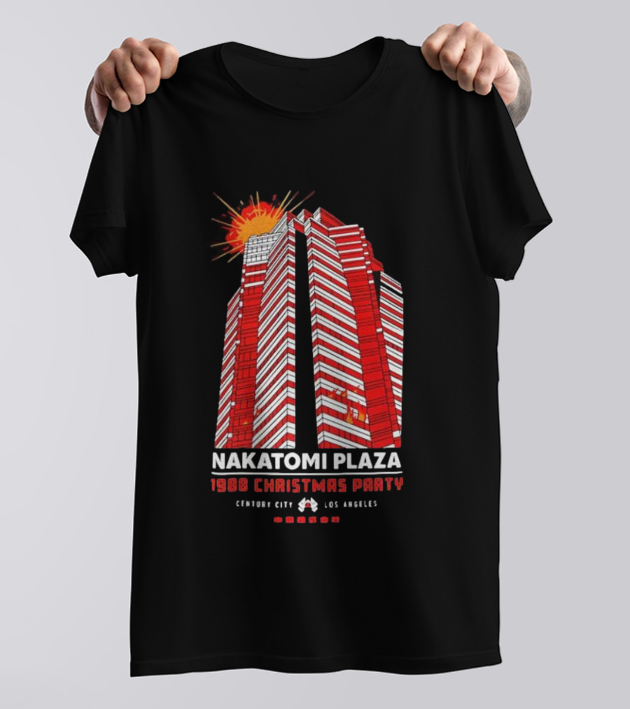 Nakatomi Plaza 1988 Christmas Party Die Hard Century City Los Angeles Explosion Scene T-Shirt