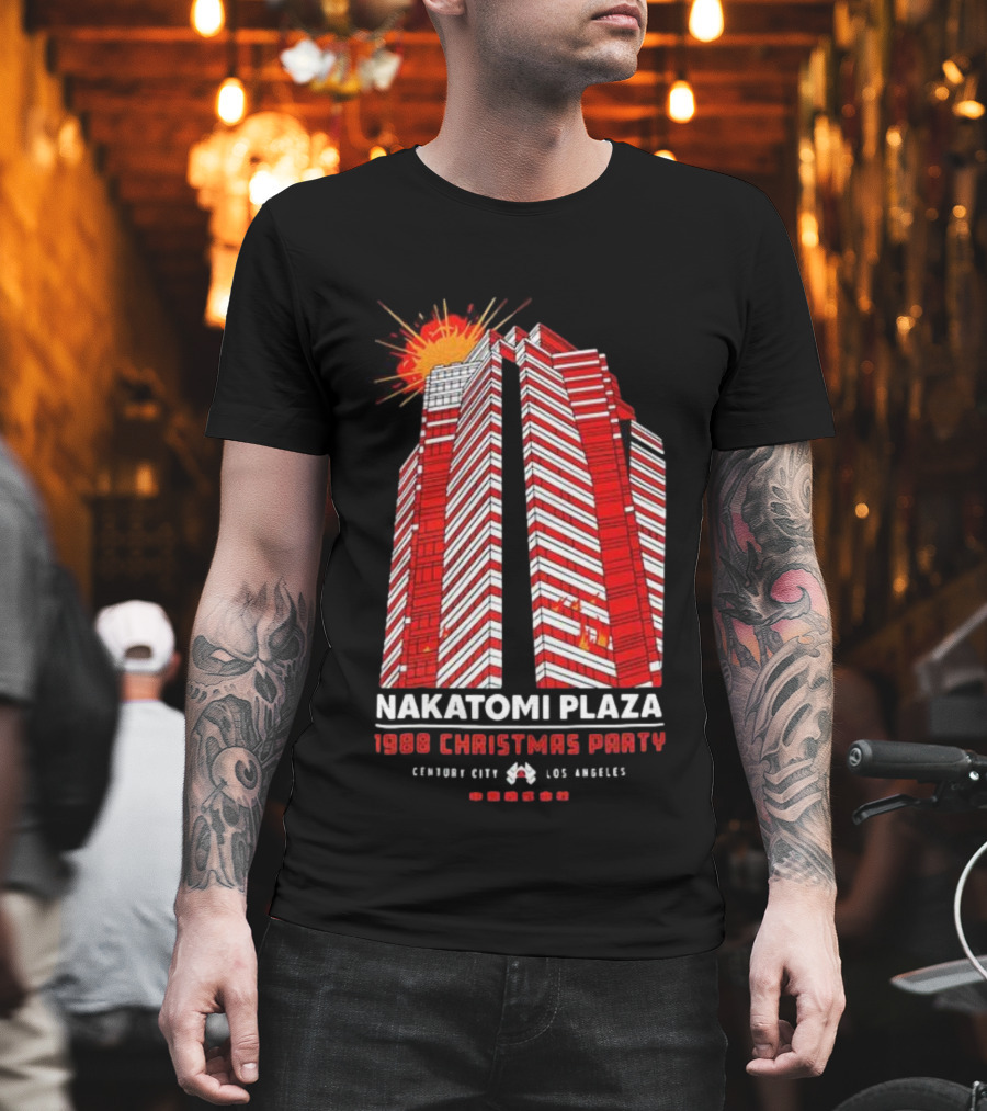 Nakatomi Plaza 1988 Christmas Party Die Hard Century City Los Angeles Explosion Scene T-Shirt
