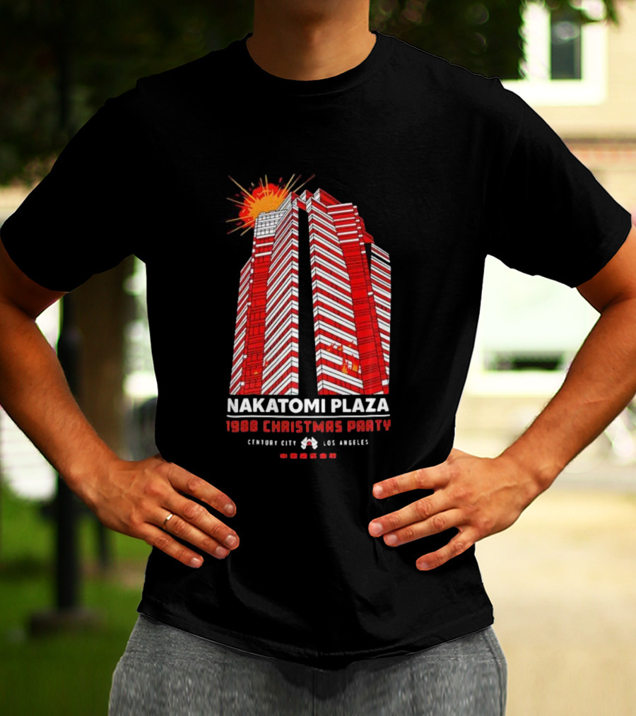 Nakatomi Plaza 1988 Christmas Party Die Hard Century City Los Angeles Explosion Scene T-Shirt