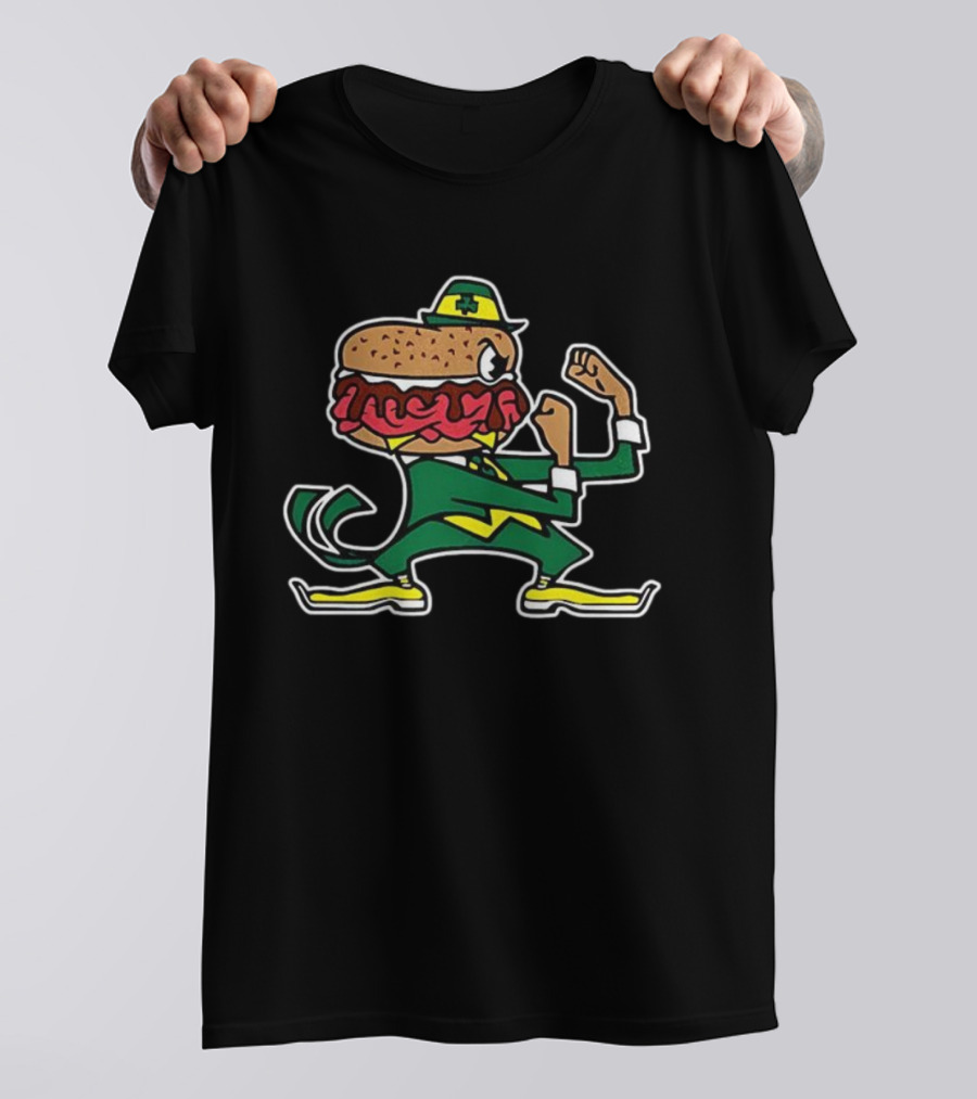 Notre Dame Fighting Irish Burger Character T-Shirt