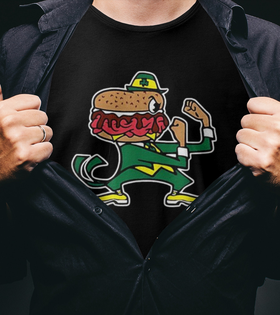 Notre Dame Fighting Irish Burger Character T-Shirt