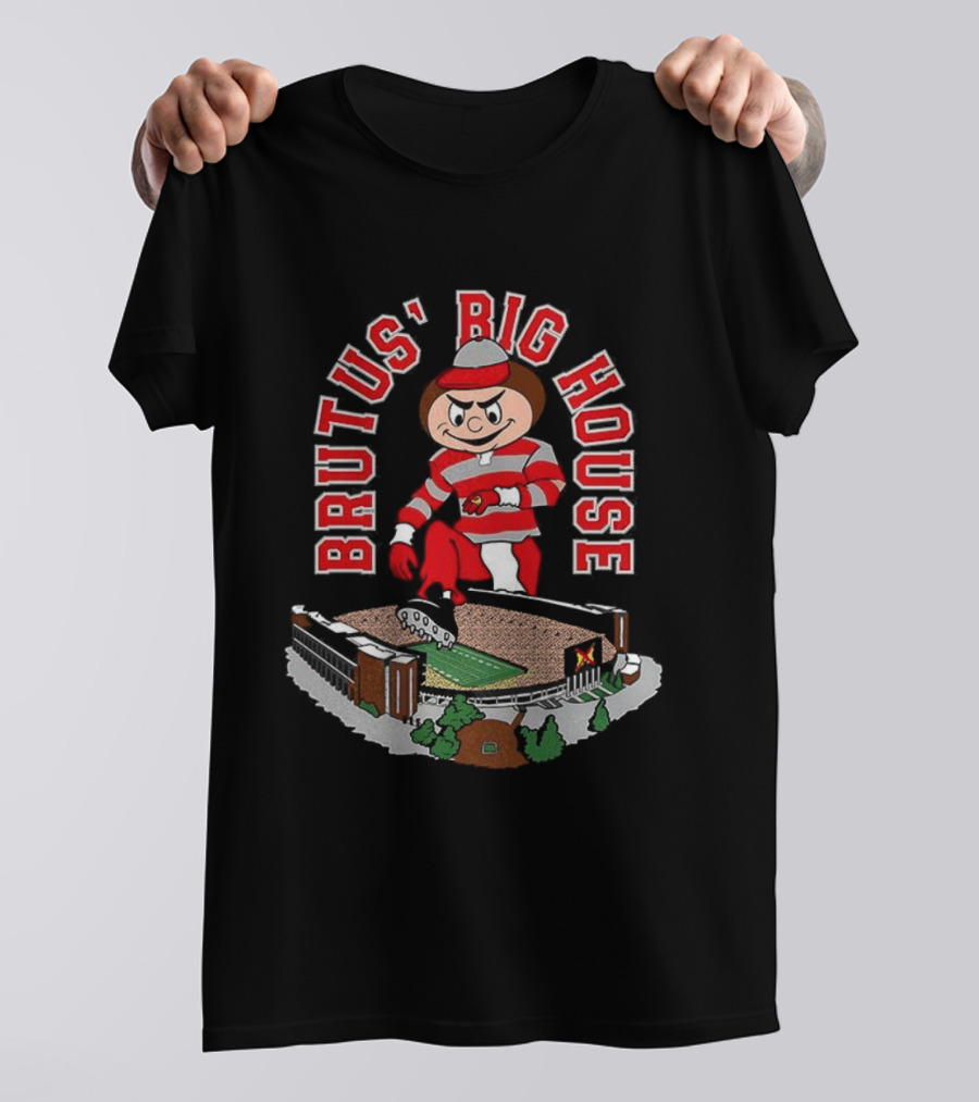 Ohio State Buckeyes Brutus Big House Stadium Mascot T-Shirt