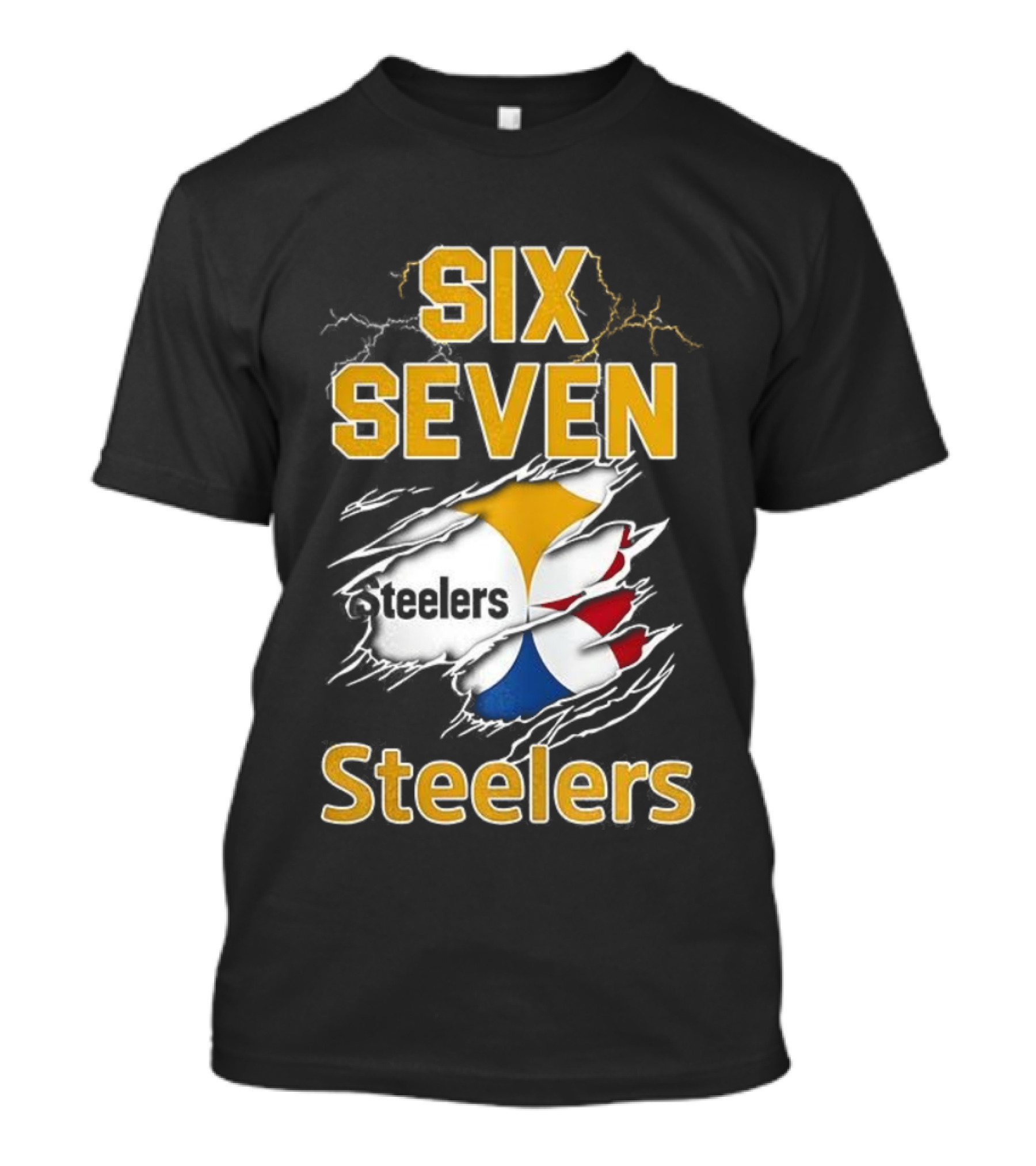 Pittsburgh Steelers Six Seven Steelers Football T-Shirt