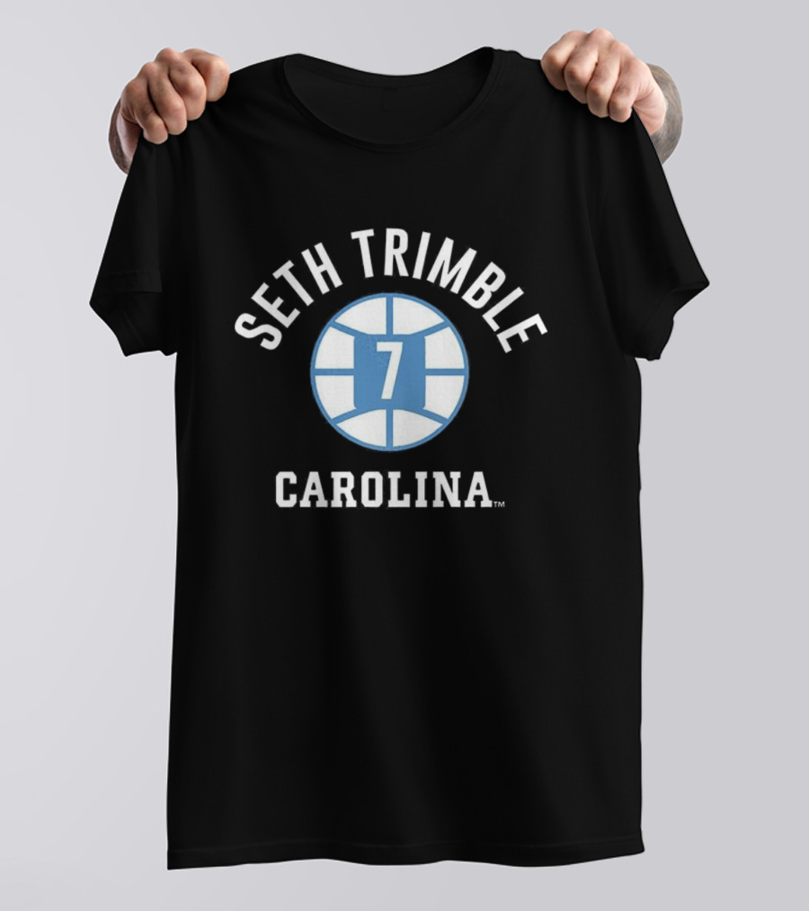 Seth Trimble Carolina Number 7 Basketball T-Shirt