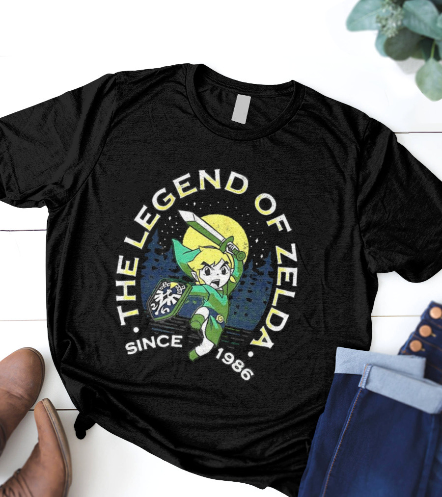 The Legend Of Zelda Link Crest Since 1986 Forest Adventure T-Shirt