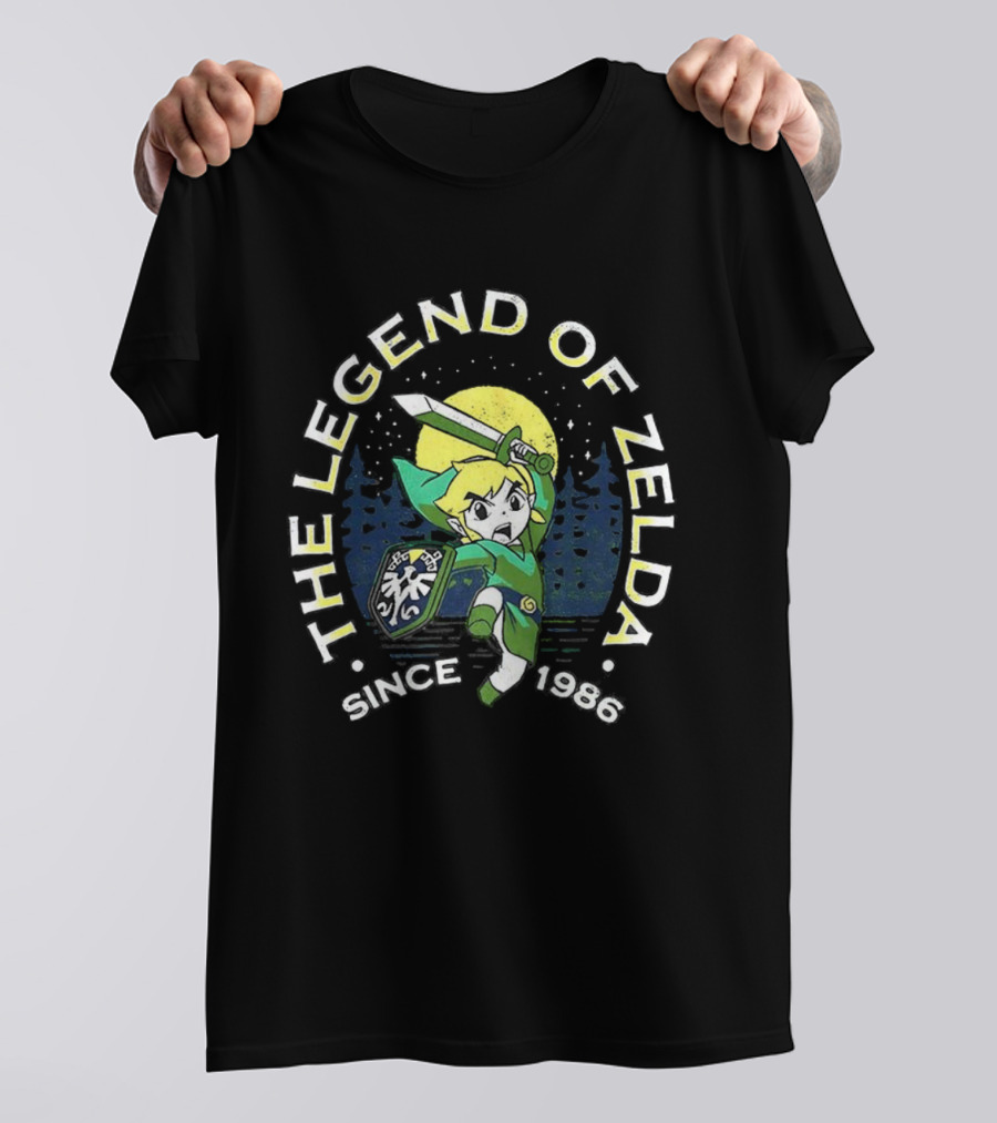 The Legend Of Zelda Link Crest Since 1986 Forest Adventure T-Shirt