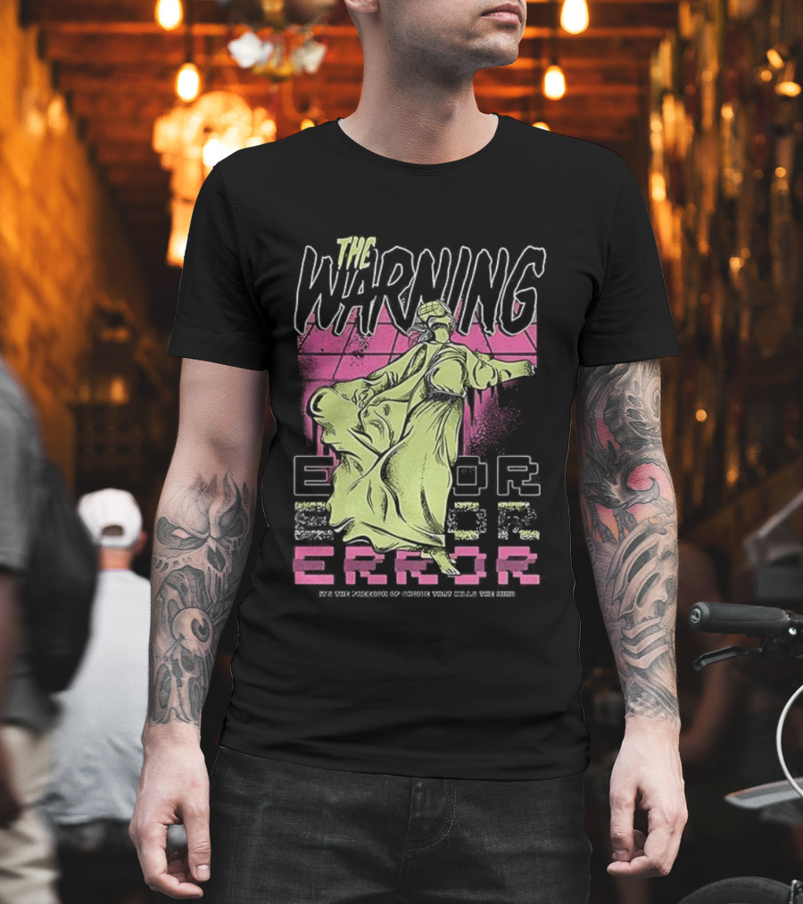 The Warning Error Retro Statue Style T-Shirt