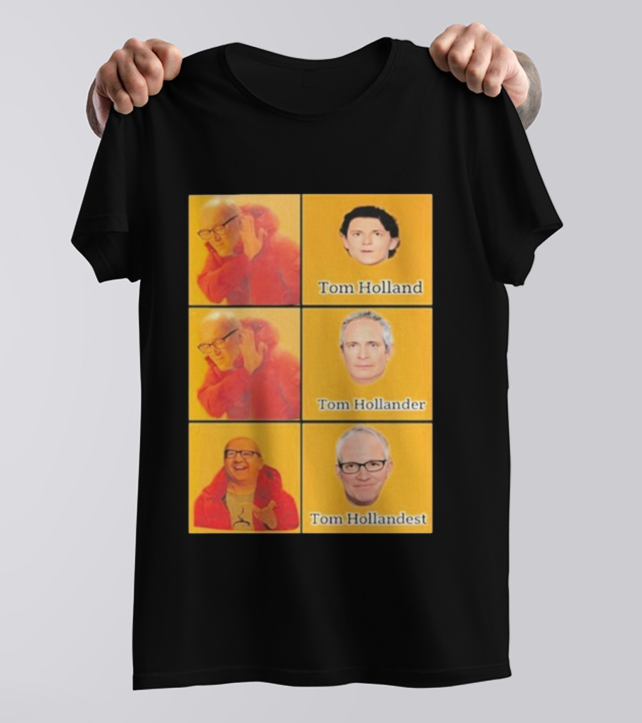 Tom Holland Tom Hollander Tom Hollandest Face Grid T-Shirt
