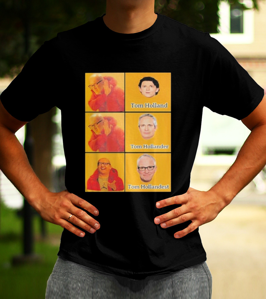 Tom Holland Tom Hollander Tom Hollandest Face Grid T-Shirt