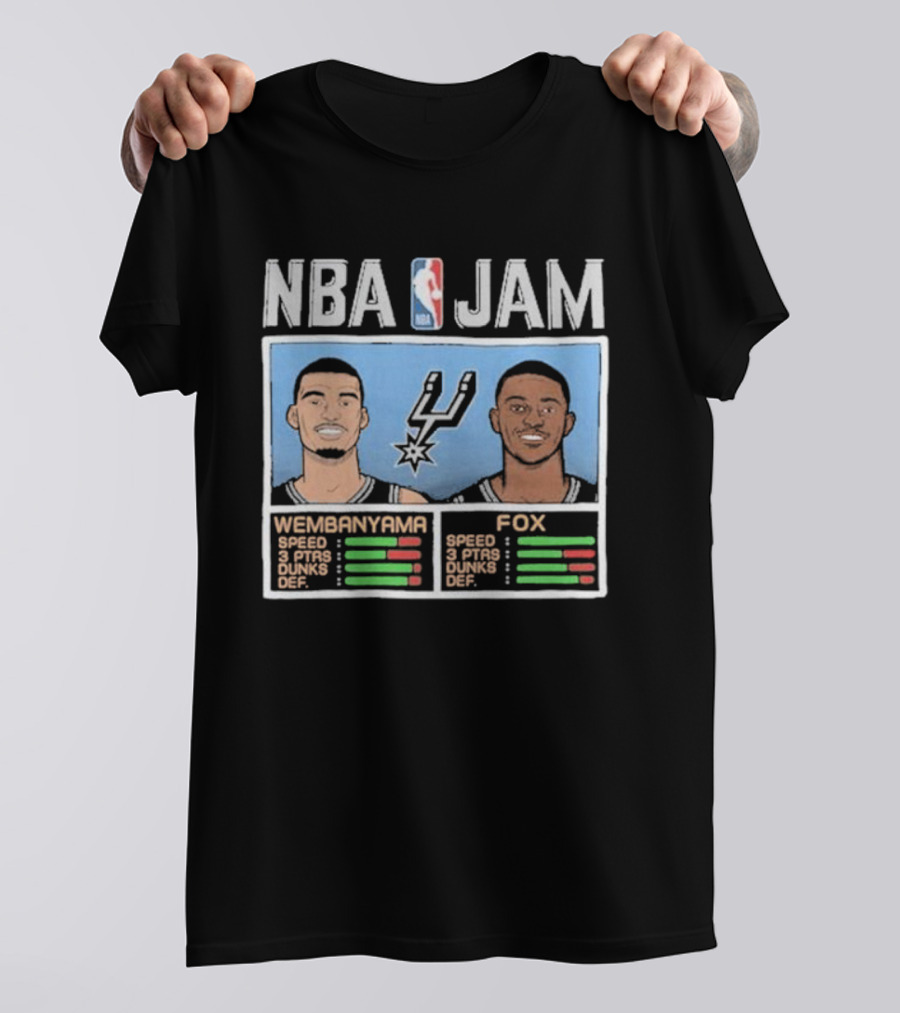 NBA Jam Victor Wembanyama De’Aaron Fox San Antonio Spurs T-Shirt