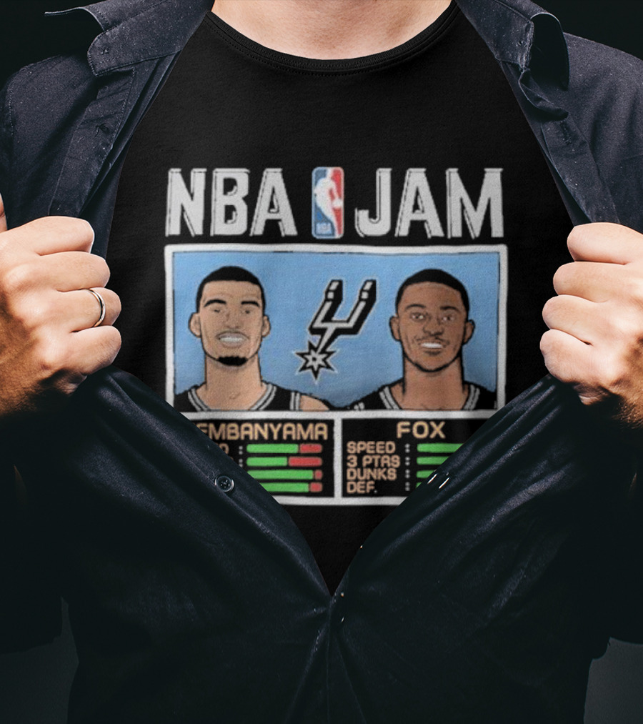 NBA Jam Victor Wembanyama De’Aaron Fox San Antonio Spurs T-Shirt