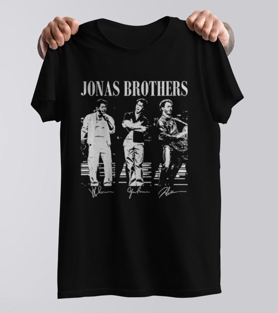 Jonas Brothers Vintage Tour 20th 2025 Signature Music T-Shirt