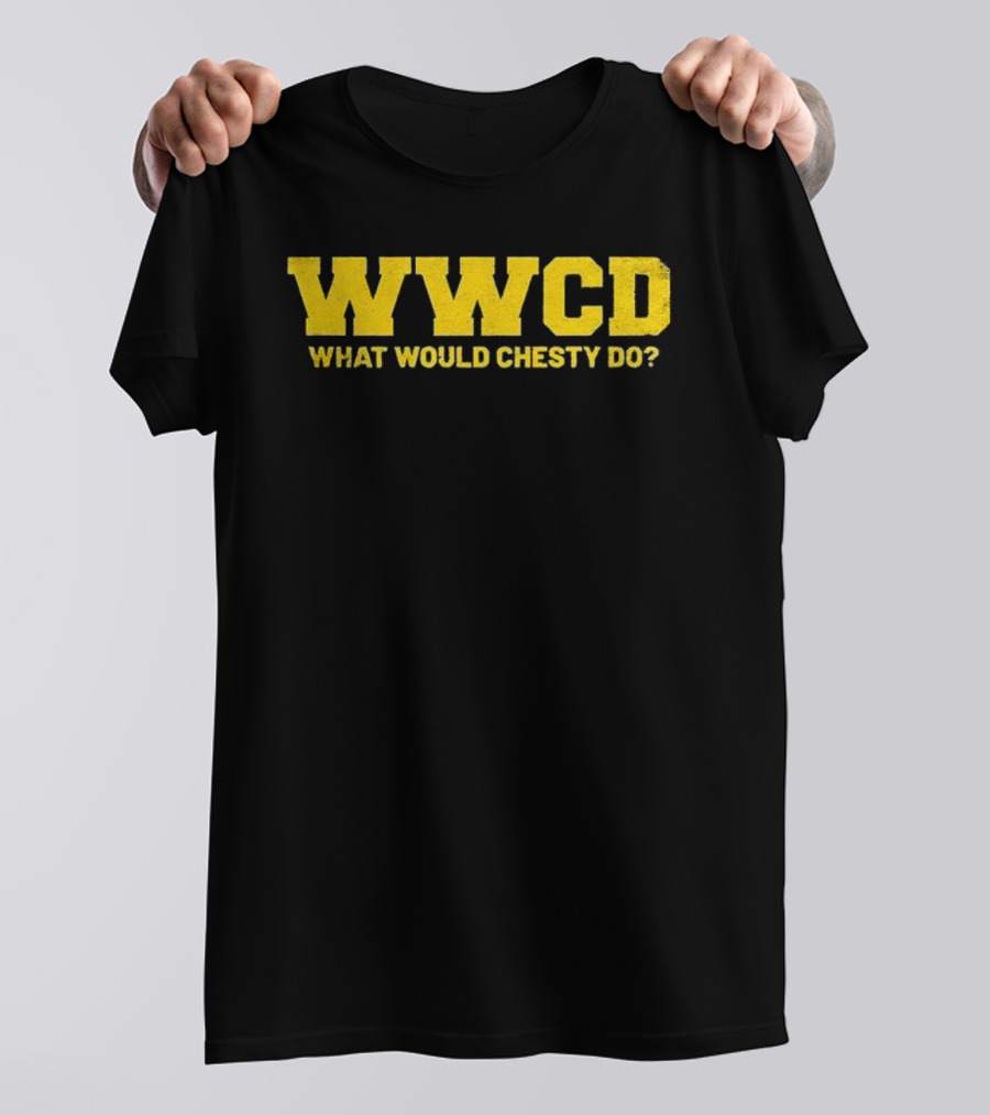 WWCD What Would Chesty Do Retro Distressed Military Tribute T-Shirt