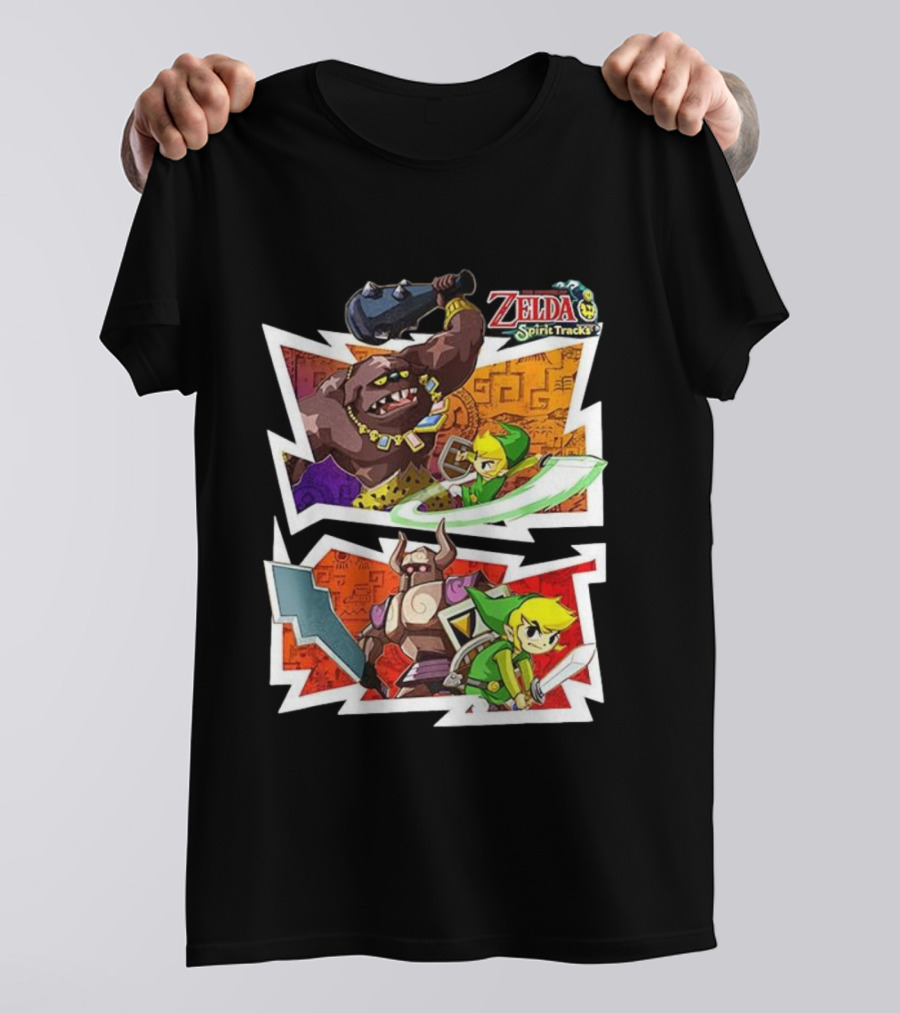 The Legend Of Zelda Spirit Tracks Link Battles Illustrations T-Shirt