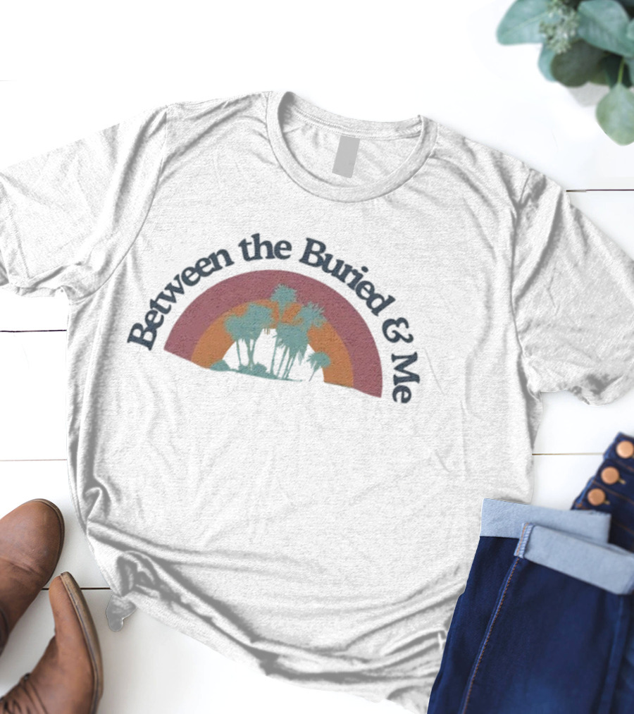 Between The Buried & Me Retro Rainbow Desert Silhouette T-Shirt
