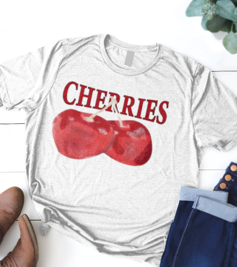 Cherry Daddy Issues Cherries Double Fruit Image T-Shirt