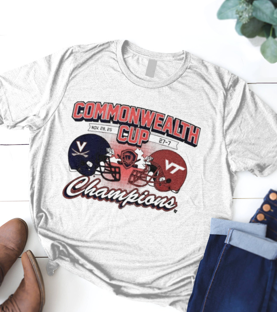 Commonwealth Cup Champions Virginia Cavaliers Vs Virginia Tech Hokies T-Shirt