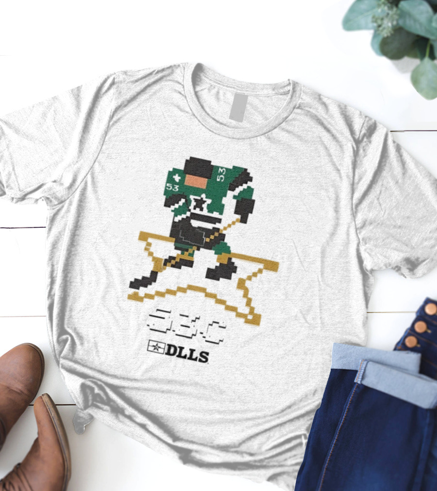 Dallas DLLS Hockey Star Pixel Art Collection T-Shirt
