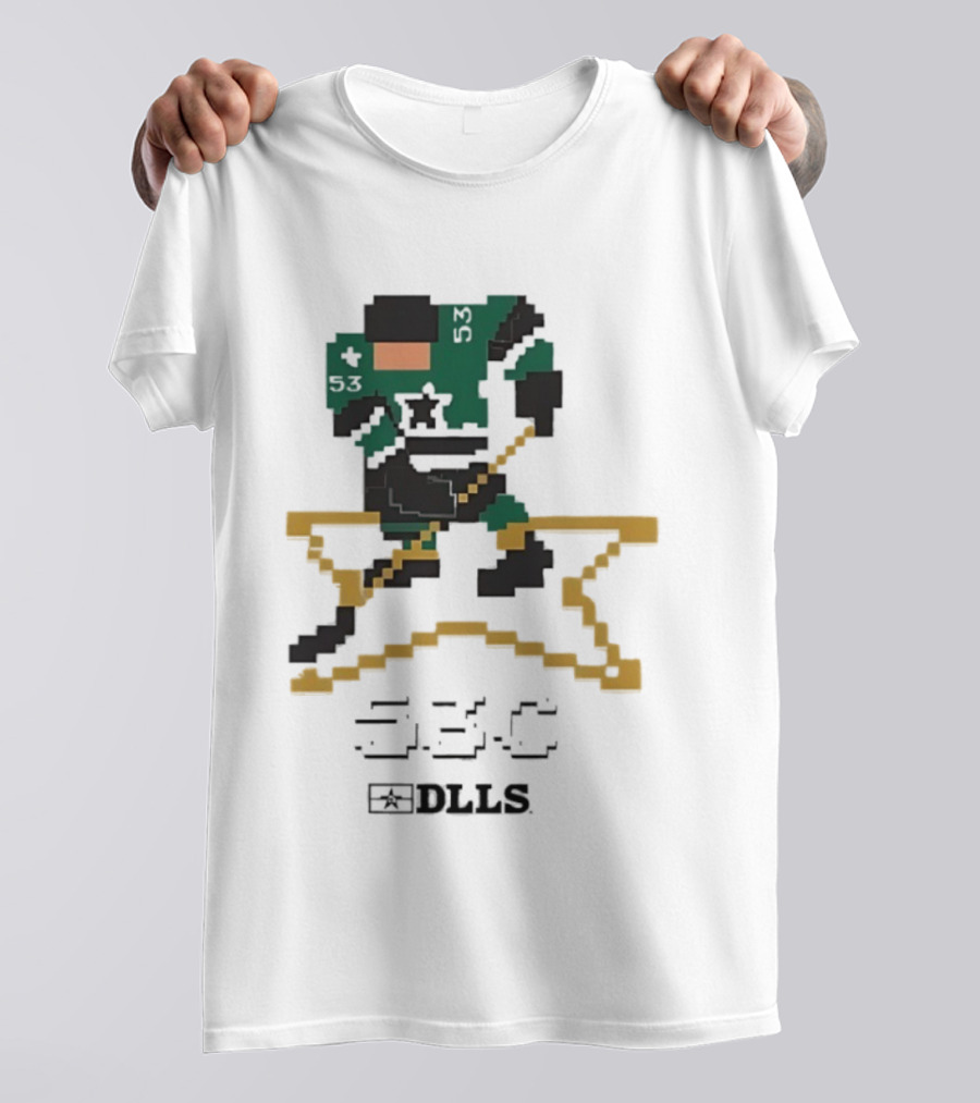 Dallas DLLS Hockey Star Pixel Art Collection T-Shirt