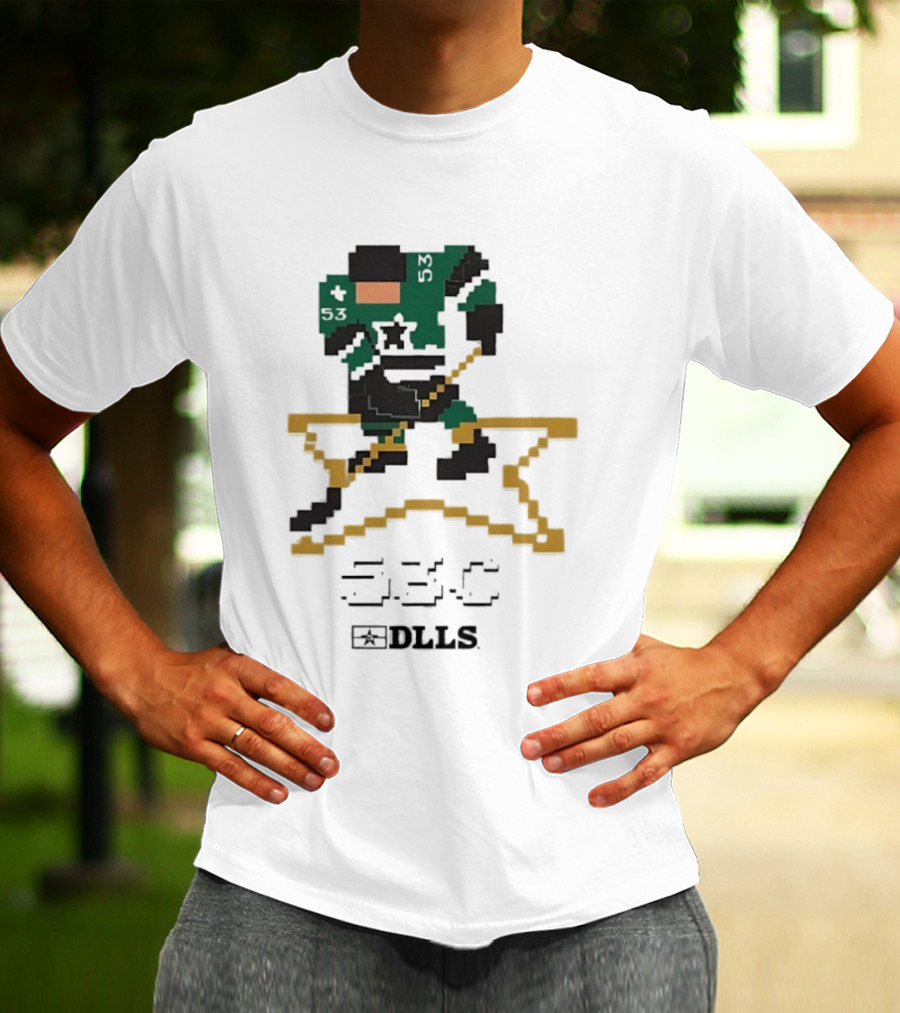 Dallas DLLS Hockey Star Pixel Art Collection T-Shirt