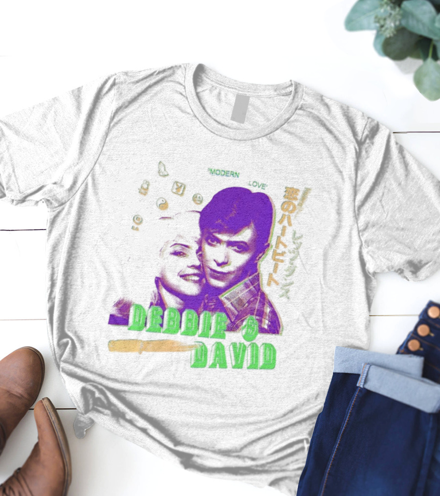 MODERN LOVE DEBBIE DAVID BOWIE JAPANESE TEXT T-Shirt