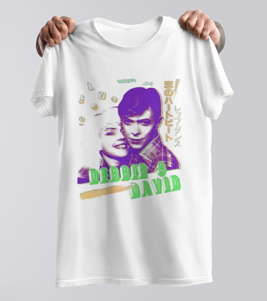 MODERN LOVE DEBBIE DAVID BOWIE JAPANESE TEXT T-Shirt