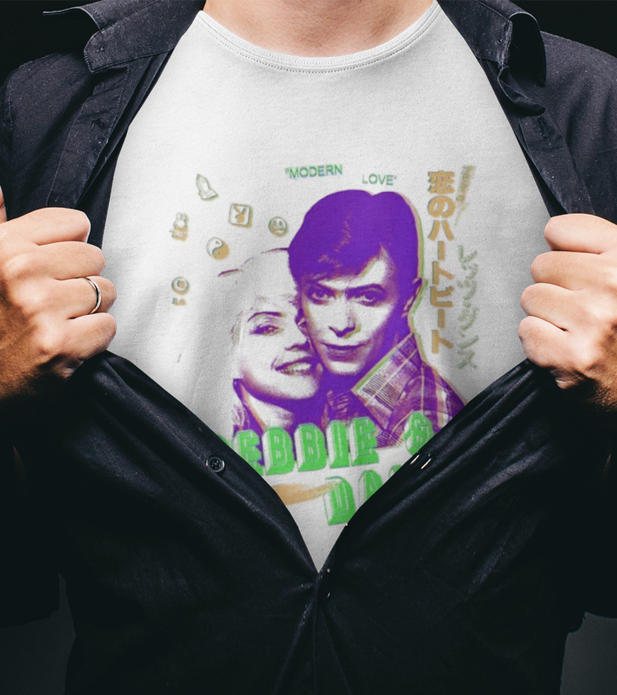 MODERN LOVE DEBBIE DAVID BOWIE JAPANESE TEXT T-Shirt
