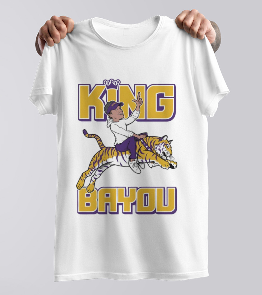 King Of The Bayou Tiger Riding Victory T-Shirt