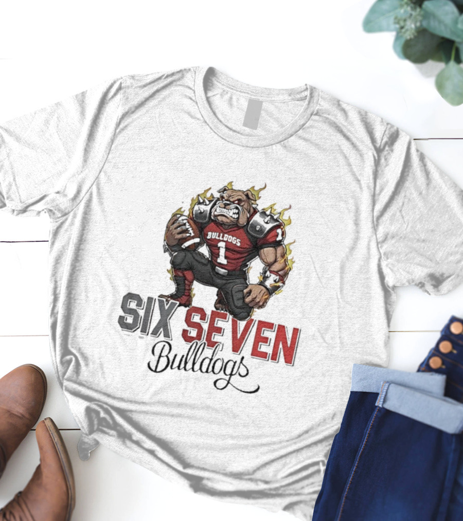 Six Seven Bulldogs Mascot Football Georgia T-Shirt