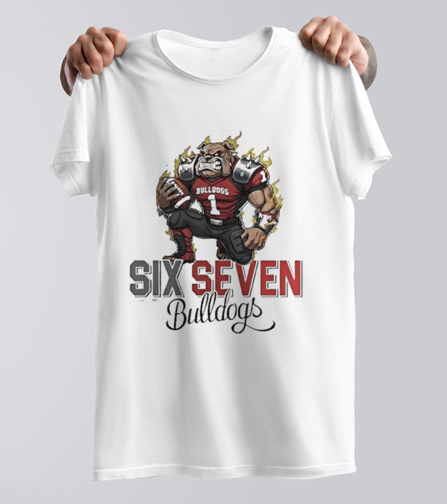Six Seven Bulldogs Mascot Football Georgia T-Shirt