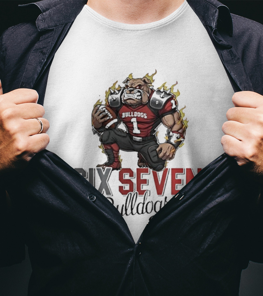 Six Seven Bulldogs Mascot Football Georgia T-Shirt