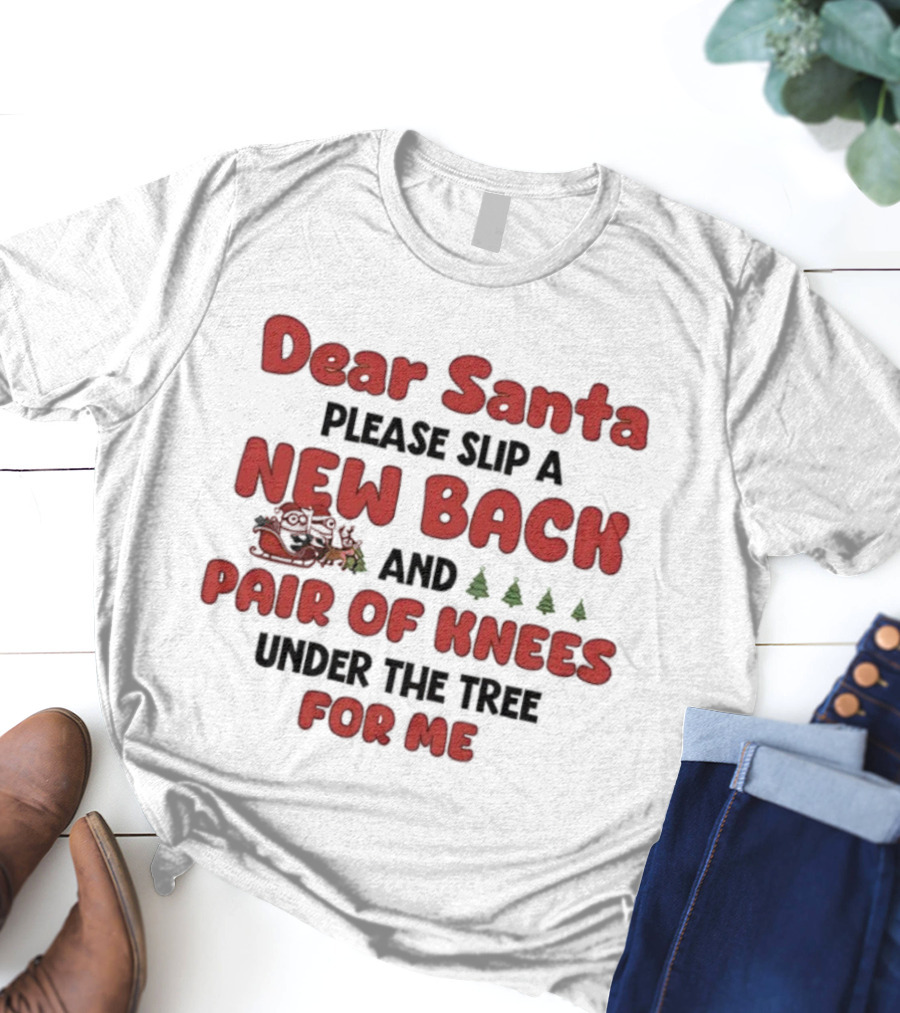 Dear Santa Please Slip A New Back And Pair Of Knees Under The Tree For Me T-Shirt
