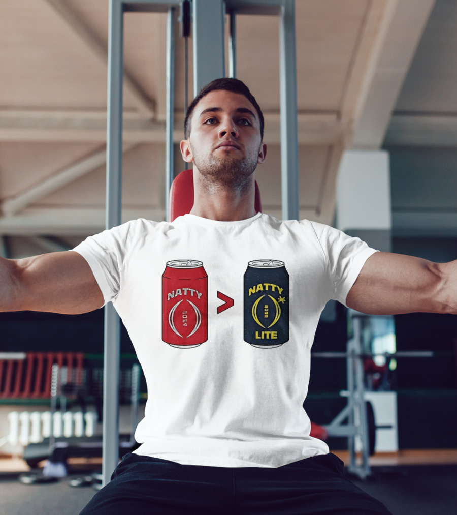 Ohio Stout Natty 2024 Greater Than Natty Lite Michigan Wolverines Championship Showdown T-Shirt