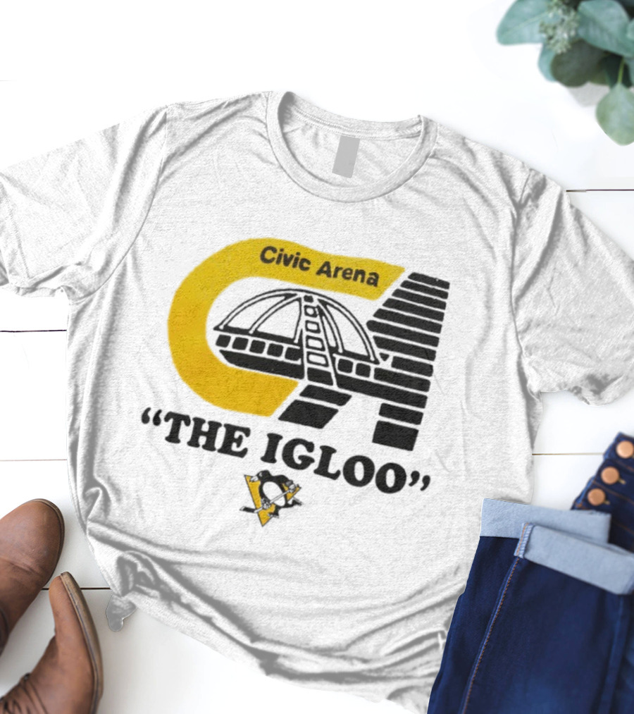 Civic Arena The Igloo Pittsburgh Penguins Retro Style T-Shirt
