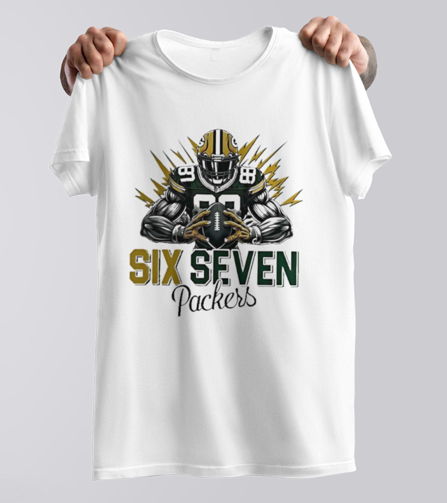 Six Seven Packers Football Player Energy Burst T-Shirt