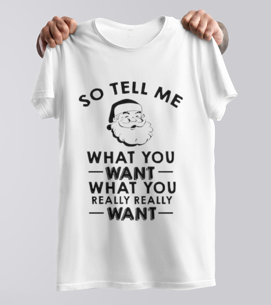 So Tell Me Santa What You Want What You Really Really Want T-Shirt