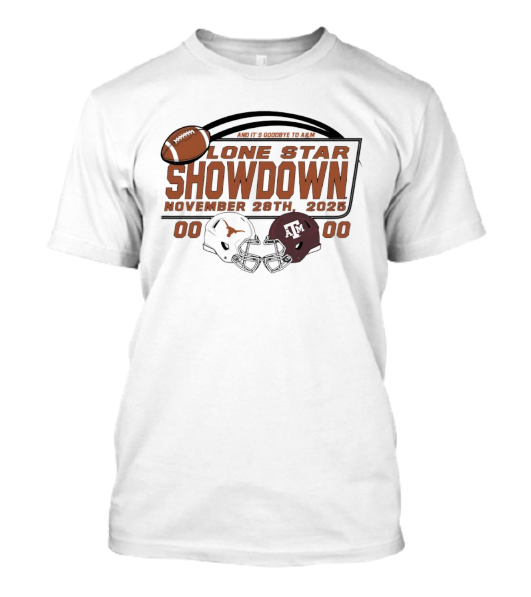 Lone Star Showdown November 29th 2025 Texas Longhorns Vs Texas A&M Aggies Score T-Shirt