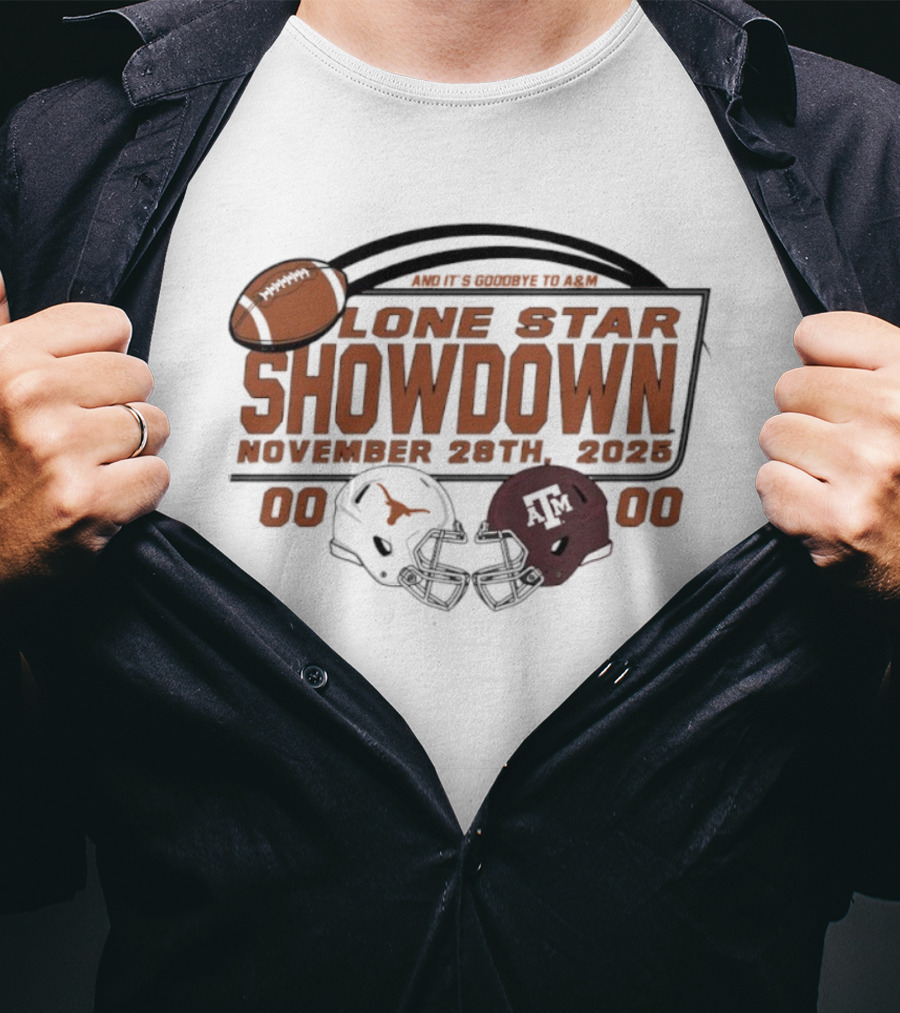 Lone Star Showdown November 29th 2025 Texas Longhorns Vs Texas A&M Aggies Score T-Shirt