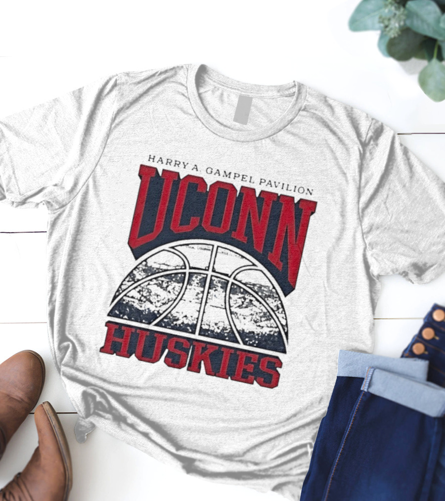 UConn Huskies Harry A Gampel Pavilion Basketball T-Shirt