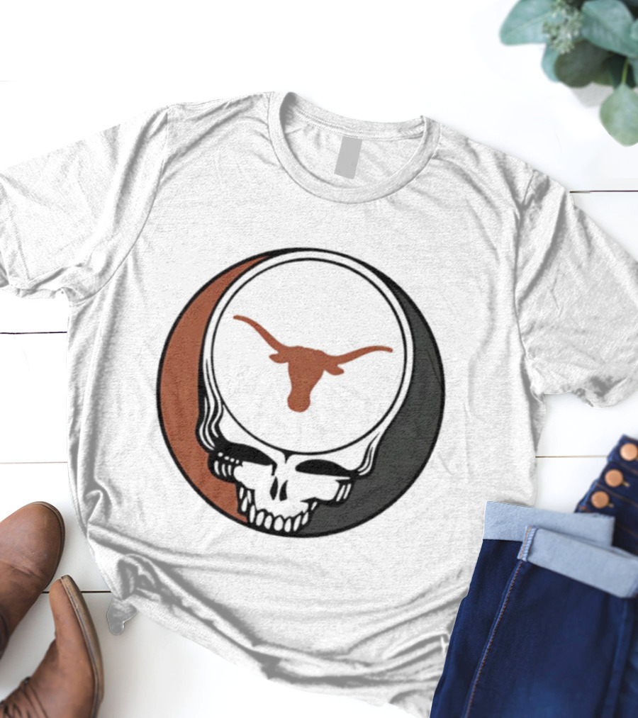 University Of Texas Longhorns Grateful Dead Skull Emblem T-Shirt