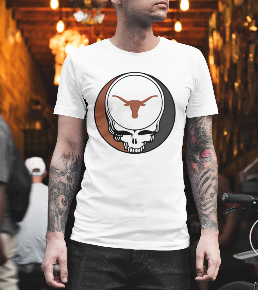 University Of Texas Longhorns Grateful Dead Skull Emblem T-Shirt