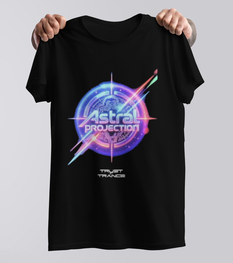 Astral Projection Trust In Trances Psychedelic Journey Circular Emblem T-Shirt