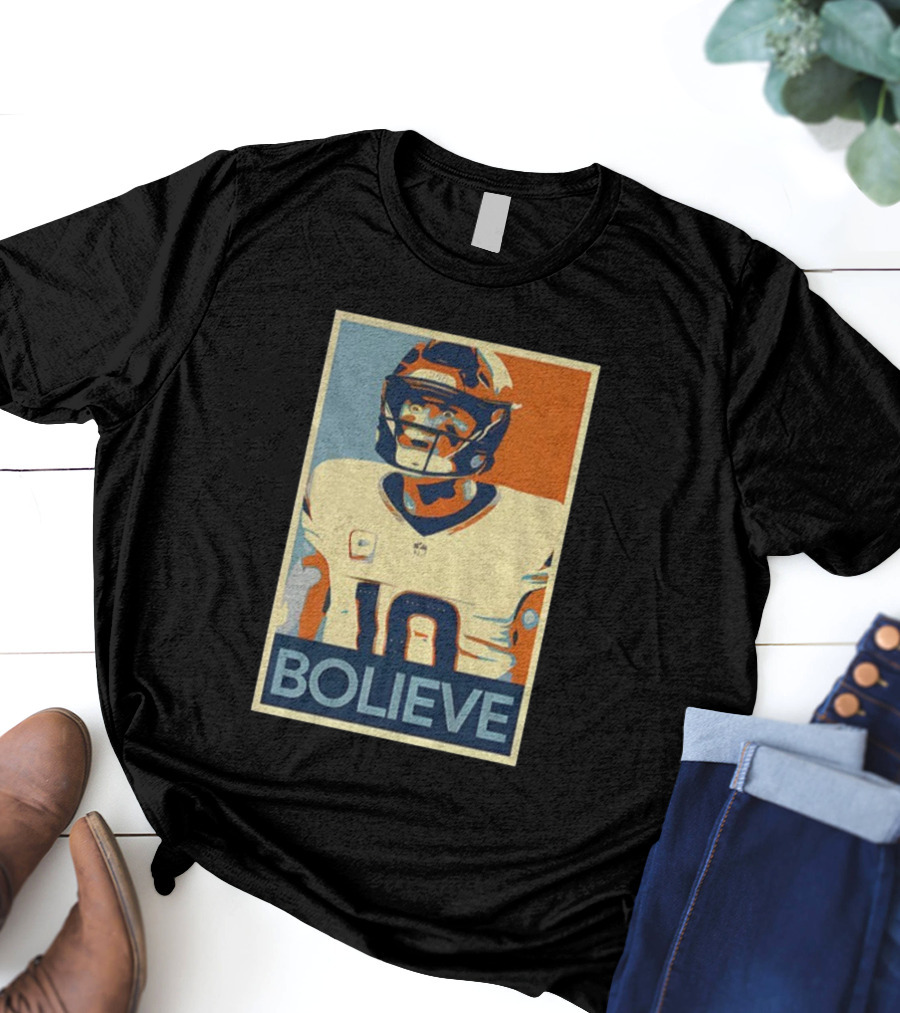 Bo Nix Bolieve Broncos Hope Retro Style T-Shirt