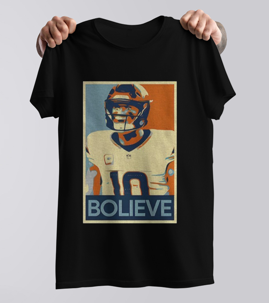 Bo Nix Bolieve Broncos Hope Retro Style T-Shirt