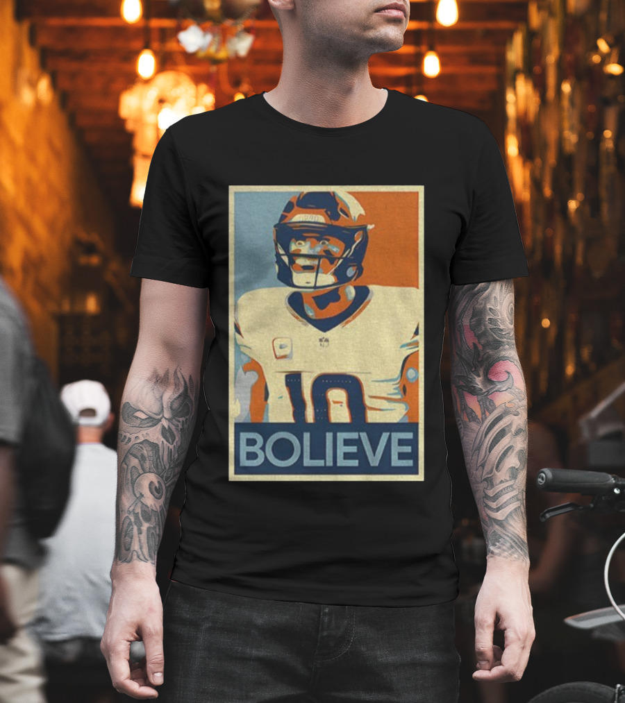 Bo Nix Bolieve Broncos Hope Retro Style T-Shirt