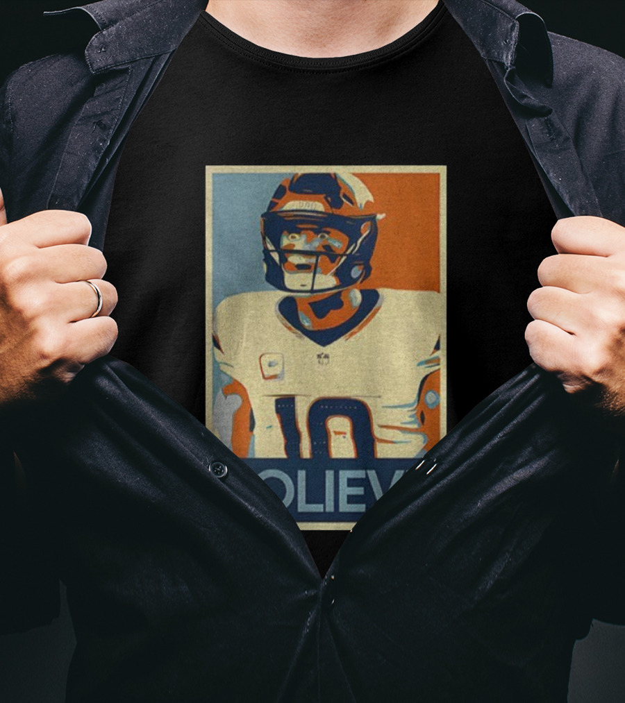 Bo Nix Bolieve Broncos Hope Retro Style T-Shirt