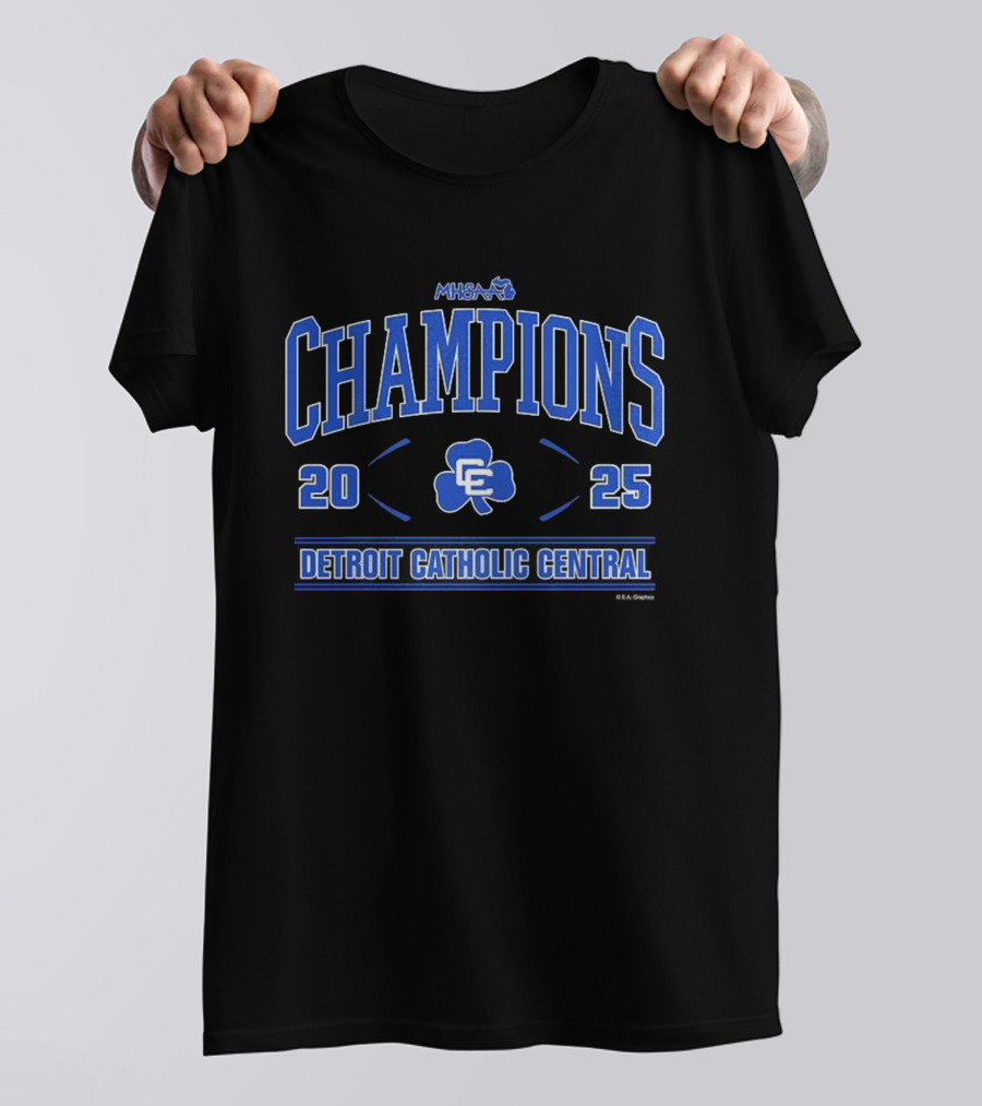 Detroit Catholic Central MHSAA 2025 Football Champions Division 1 T-Shirt