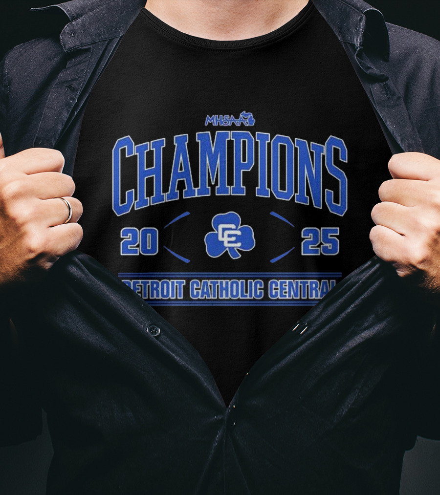 Detroit Catholic Central MHSAA 2025 Football Champions Division 1 T-Shirt
